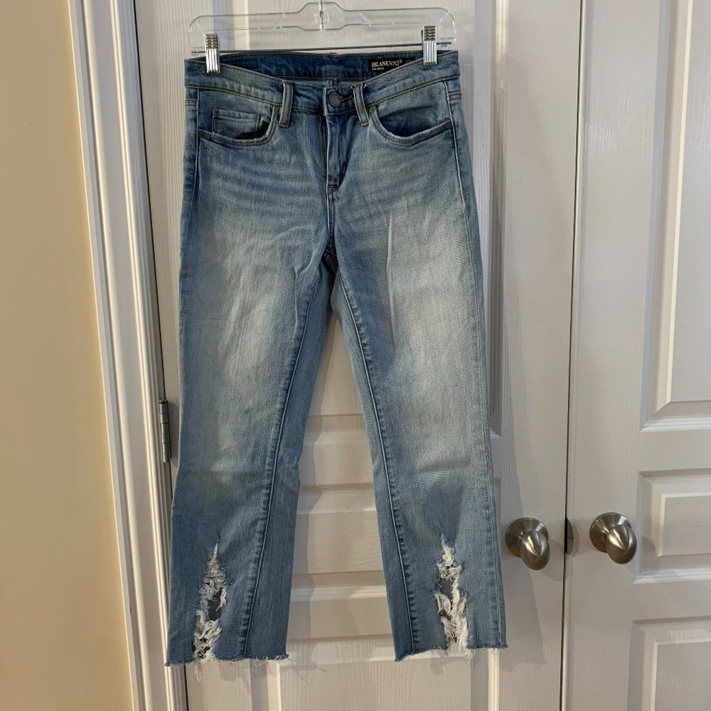 BlankNYC The Varick Distressed Cropped Jeans Sz 26